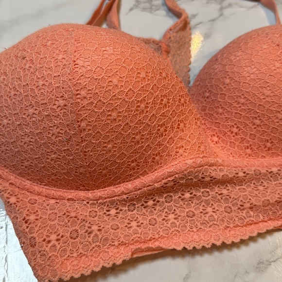 Victorias Secret Lace Bralette in Coral 32D - Picture 2 of 5